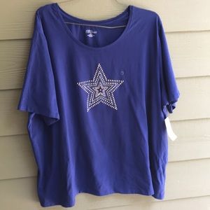 🟧🟧Plus Size T-Shirt with Beaded Star